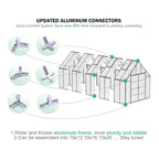 [10X20FT] Extra-Large Heavy-Duty Outdoor Backyard Greenhouse With Adjustable Roof Vents, 4MM (SAK59482)