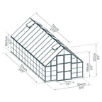 [10X24FT] Premium Heavy-Duty Polycarbonate Walk-In Greenhouse W/ Aluminum Frame & Built-In Gutter System (SAK58472)