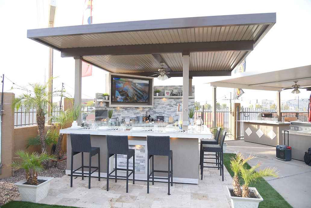 KoKoMo Bermuda Outdoor Kitchen & Bar with TV and Fire Feature