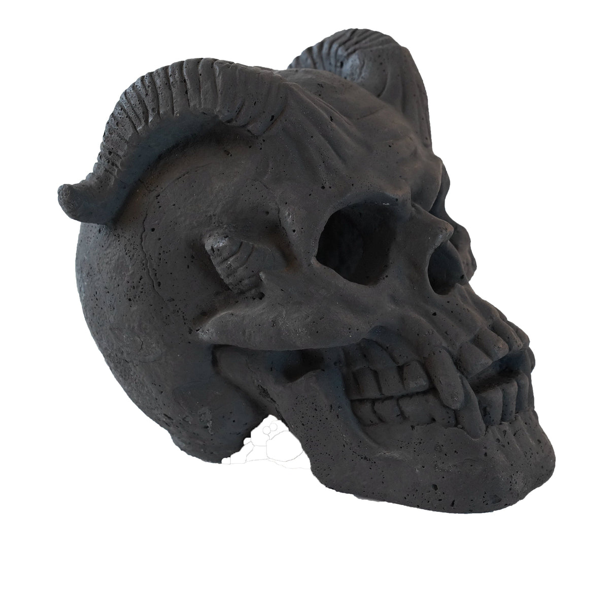 Hand-Forged Flame Skull for Fire Pits and Hearths