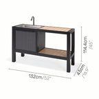 Panama Dark Outdoor Kitchen Prep Station