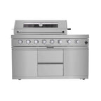 Capri 96-Inch Outdoor Kitchen with 6-Burner Propane Grill & Refrigerator