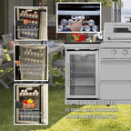 Capri 96-Inch Outdoor Kitchen with 6-Burner Propane Grill & Refrigerator