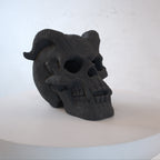 Hand-Forged Flame Skull for Fire Pits and Hearths