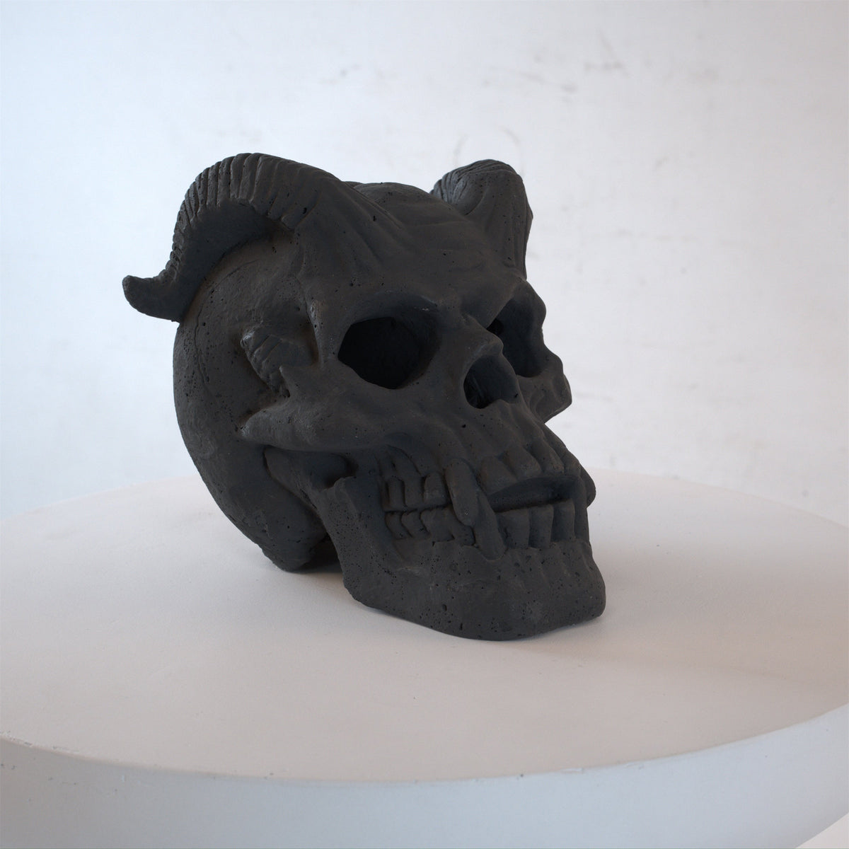 Hand-Forged Flame Skull for Fire Pits and Hearths