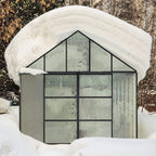 [10X12FT] Heavy-Duty Outdoor Walk-In Polycarbonate Patio Greenhouse With Sliding Doors & Vents (SAK92846)